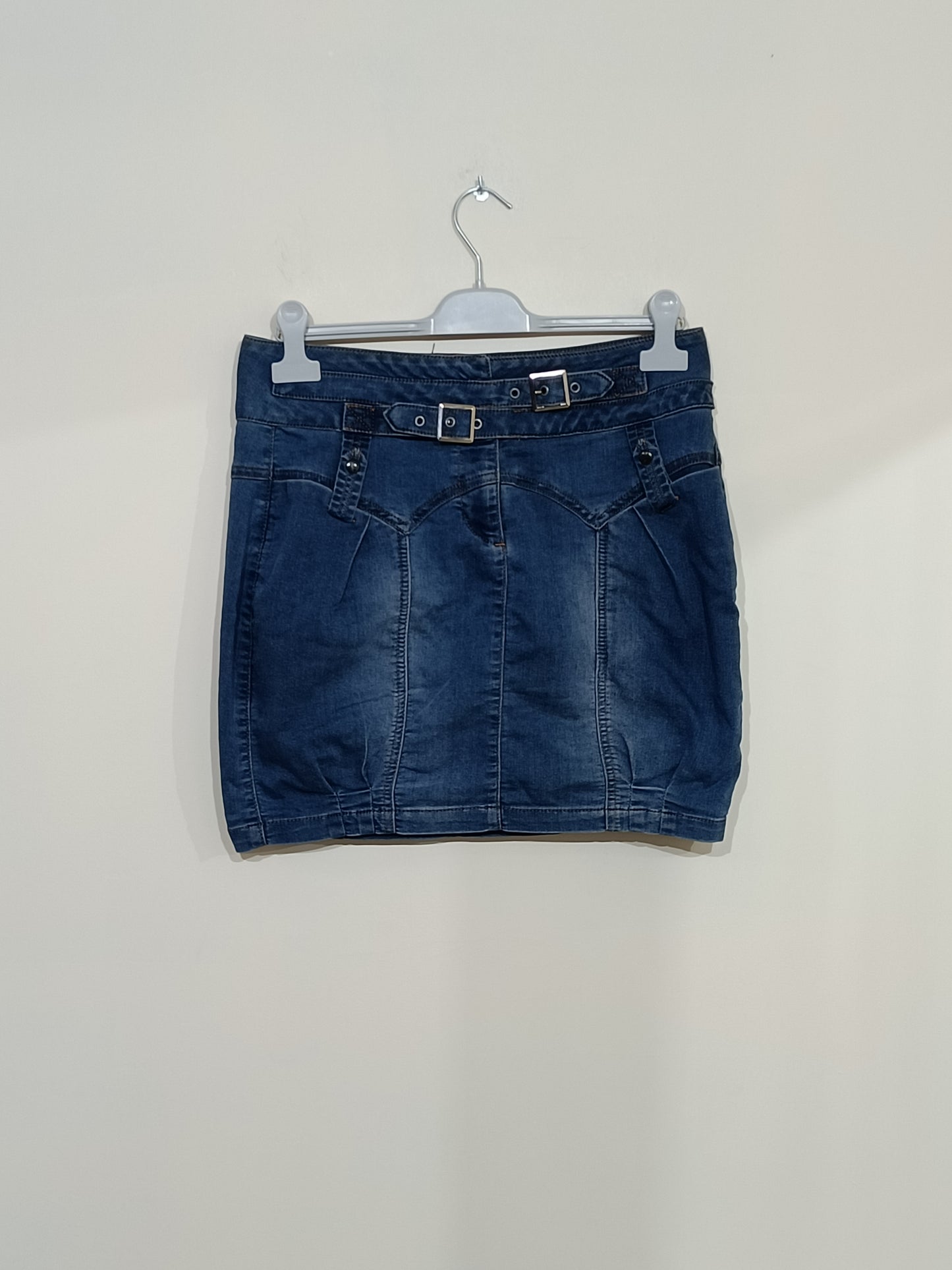 Jupe boule en jeans bleu délavé Taille 38