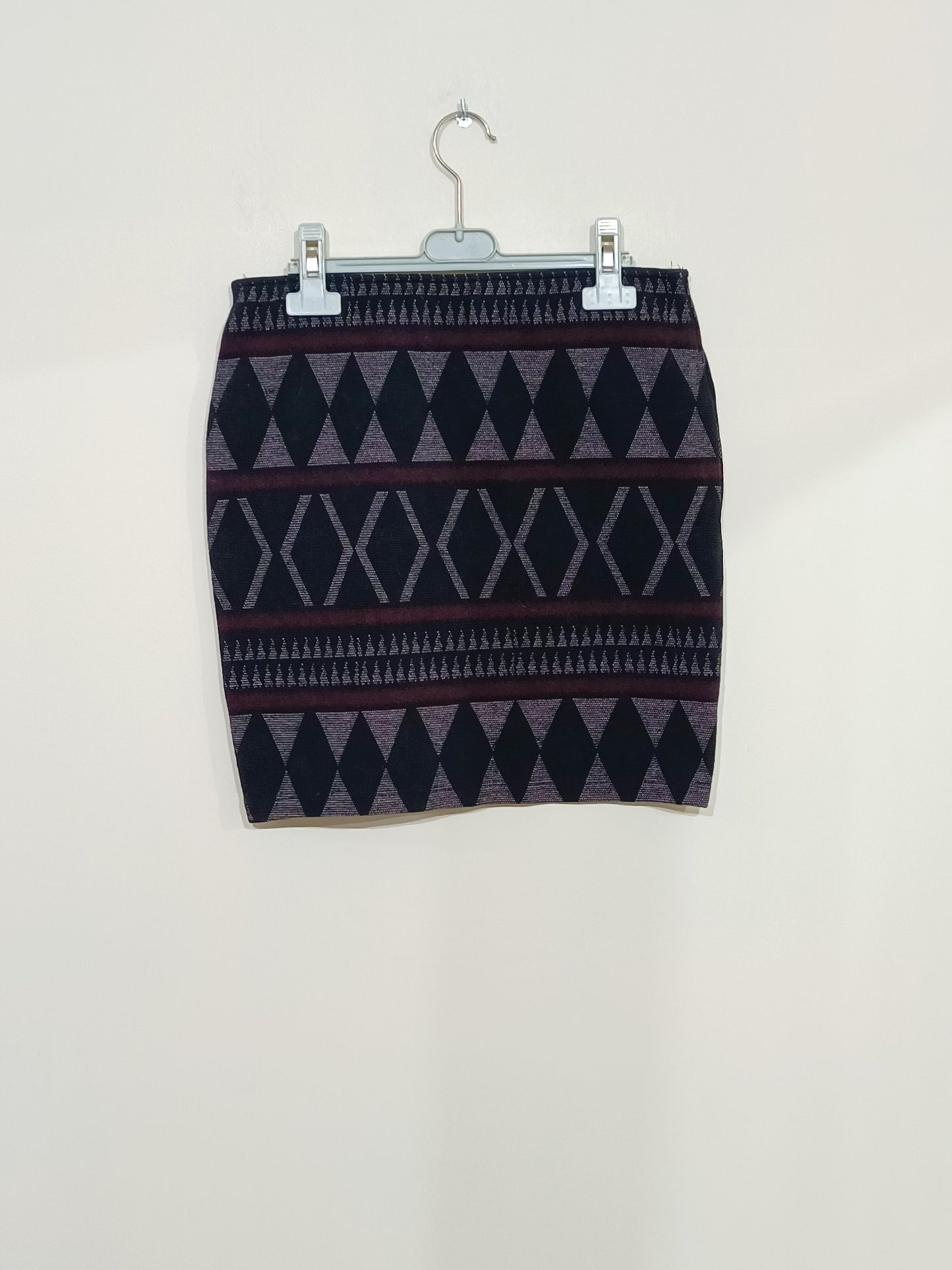 Jupe courte Camaïeu noire à motifs Taille S