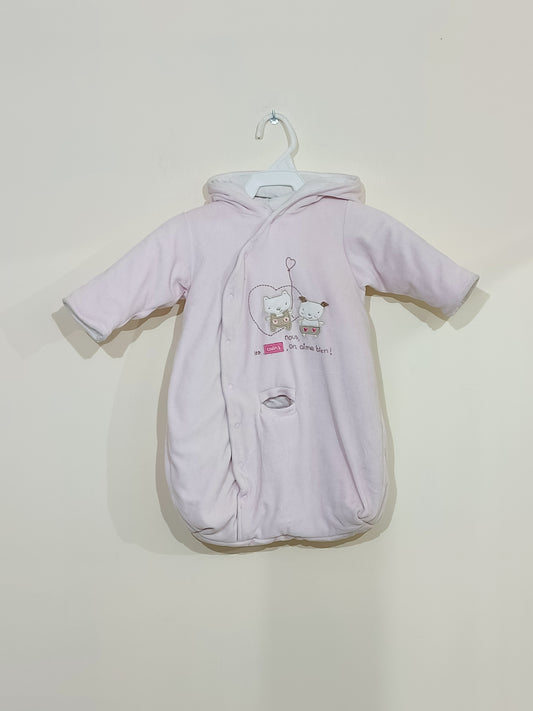 Combi pilote 2 en 1 chancelière Tissaia rose clair Taille 6-9 Mois