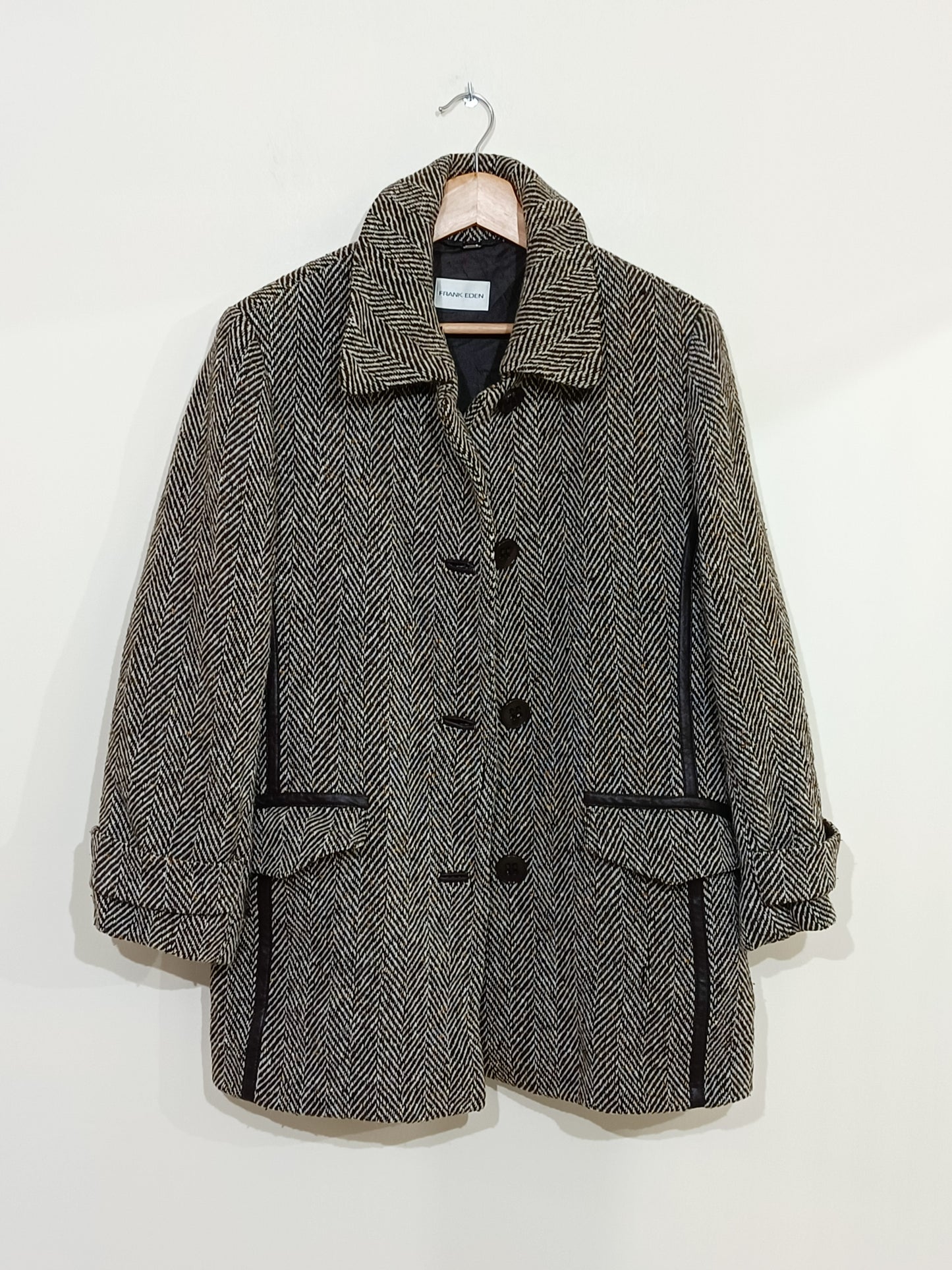 Manteau Franck Eden marron et beige Taille L