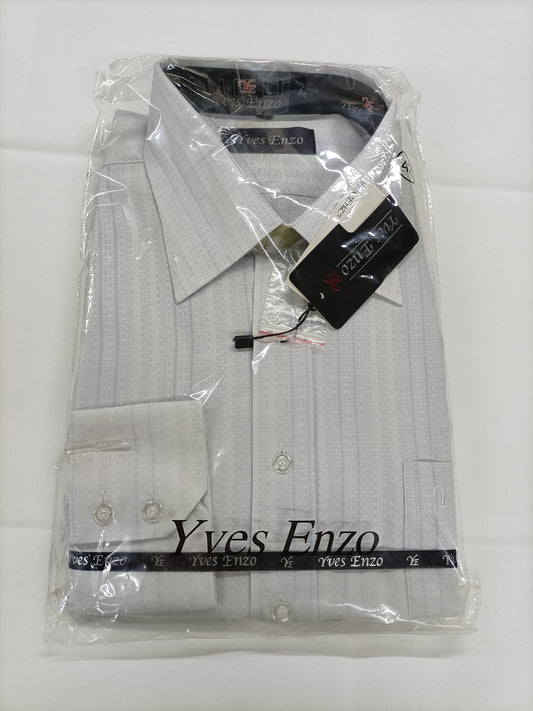 Chemise Yves Enzo bleue ciel rayée Taille 42 (L)