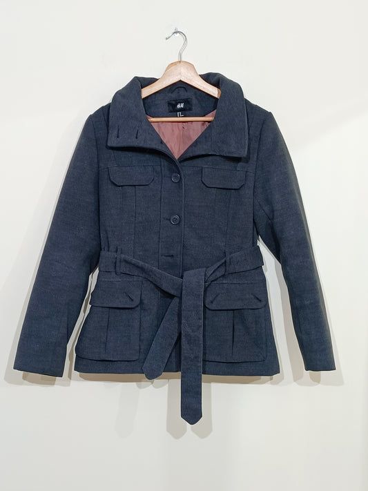 Manteau en feutre H&M gris avec ceinture Taille 40