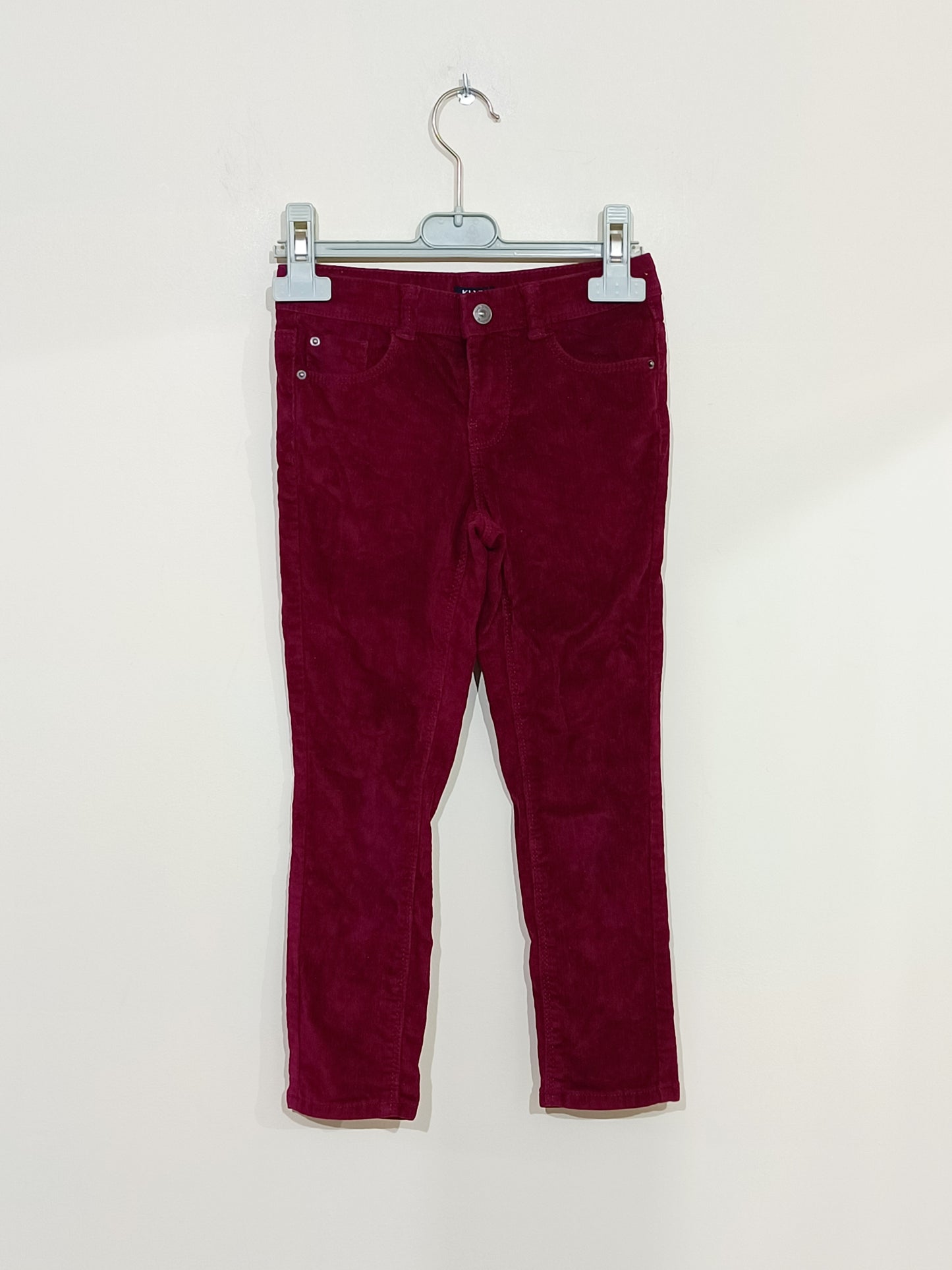 Pantalon velours Kiabi bordeaux Taille 6 Ans