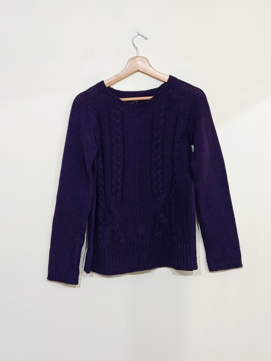 Pull en maille prune Taille M