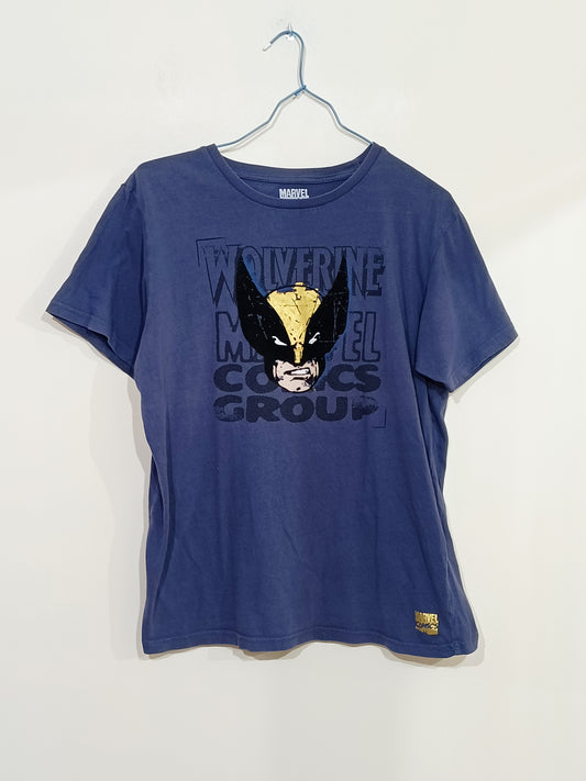 T-shirt Marvel Comics bleu avec impression Taille L