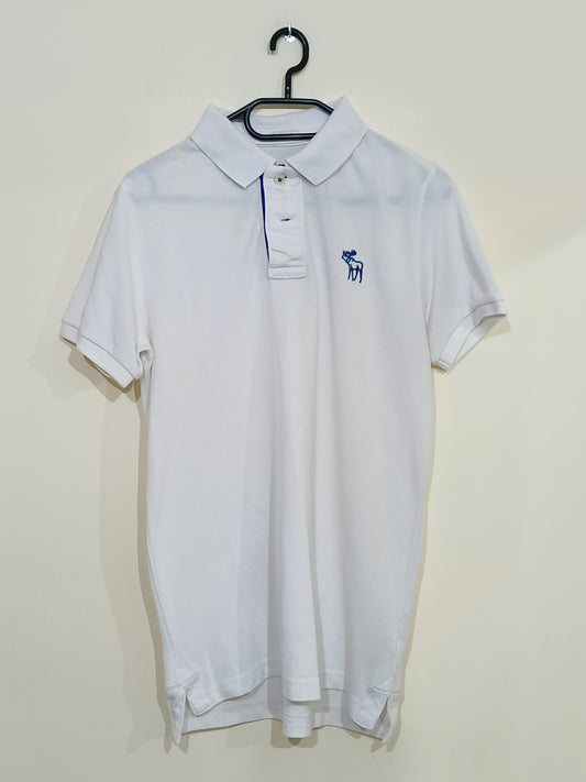 Polo Abercrombie & Fitch blanc Taille M