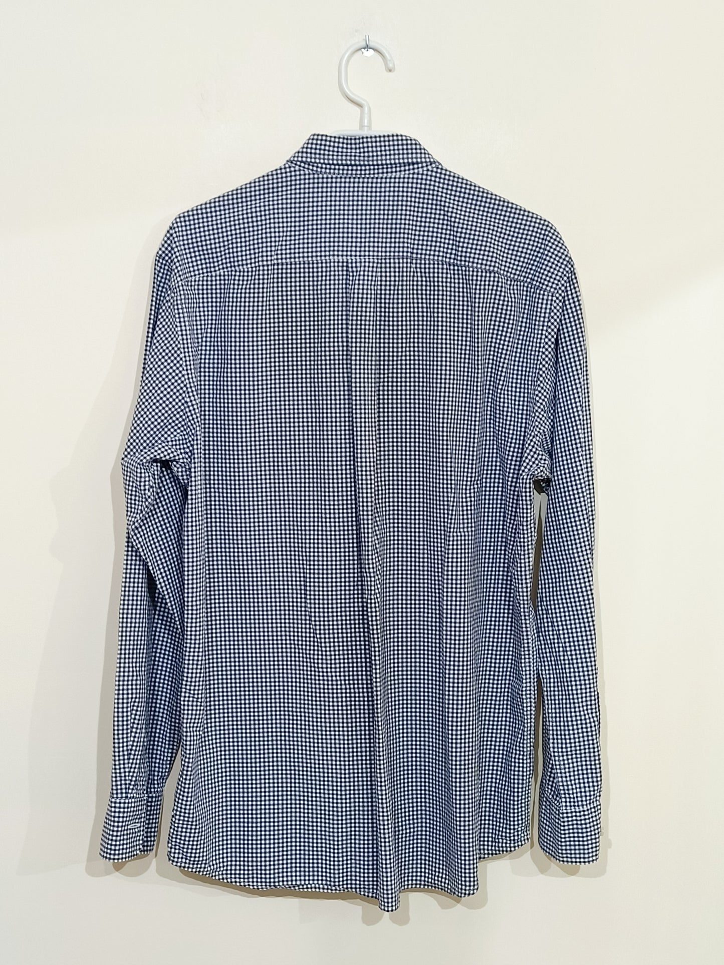 Chemise Uniqlo à carreaux bleu marine et blanc Taille L