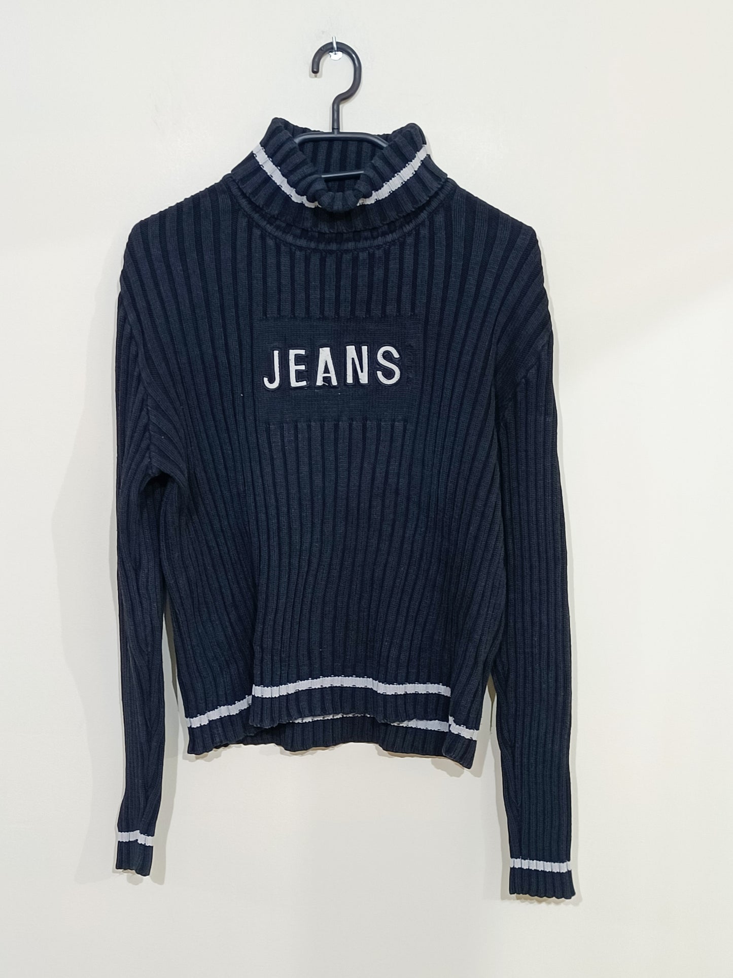 Pull col roulé Burton noir avec broderie Taille M