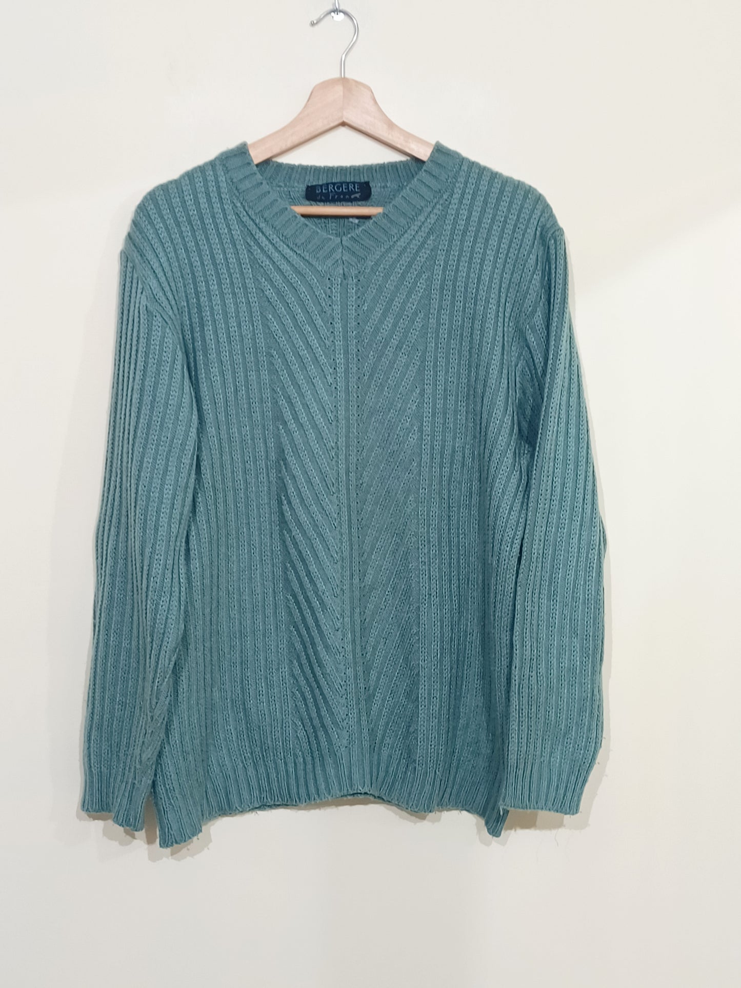 Pull Bergère de France vert d'eau Taille L