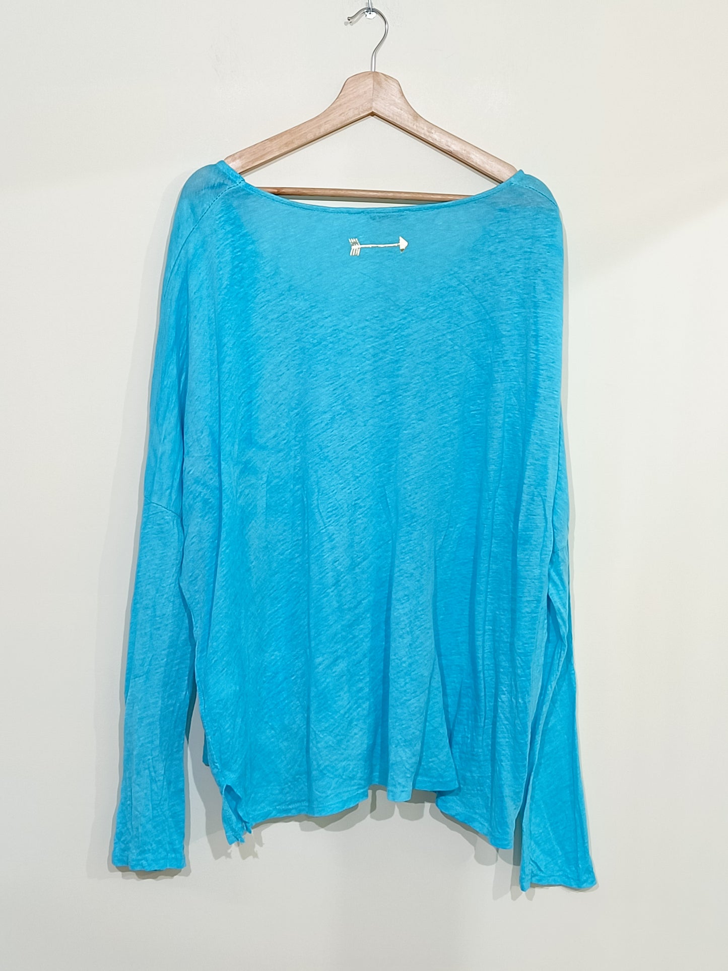 Pull fin Mino du Sud bleu clair effet délavé Taille Oversize