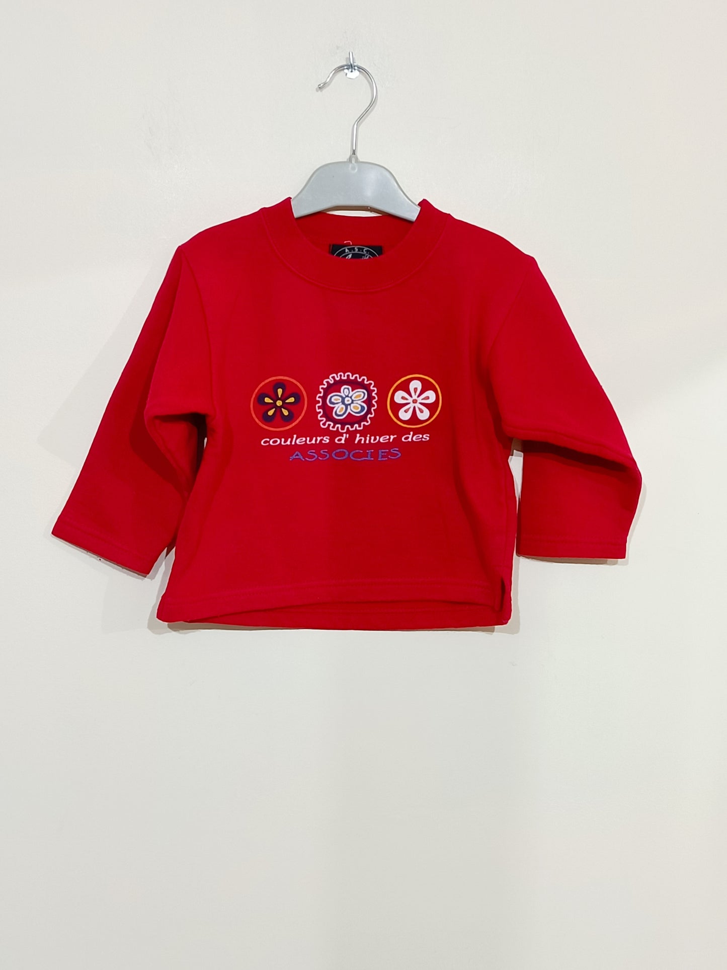 Sweat A.S.C rouge avec impression Taille 3 Ans