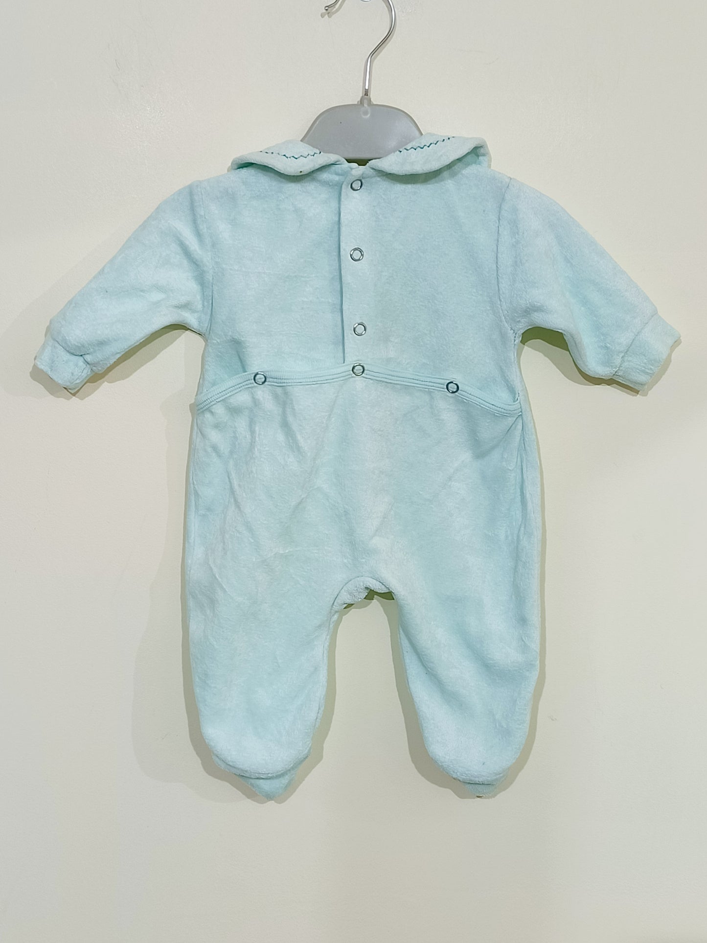 Pyjama Farfadet bleu ciel avec broderie Taille 1 Mois