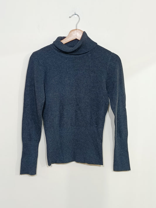 Pull col roulé gris anthracite Taille S