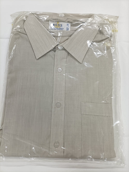 Chemise Kess rayée beige et blanc Taille 42 (L)