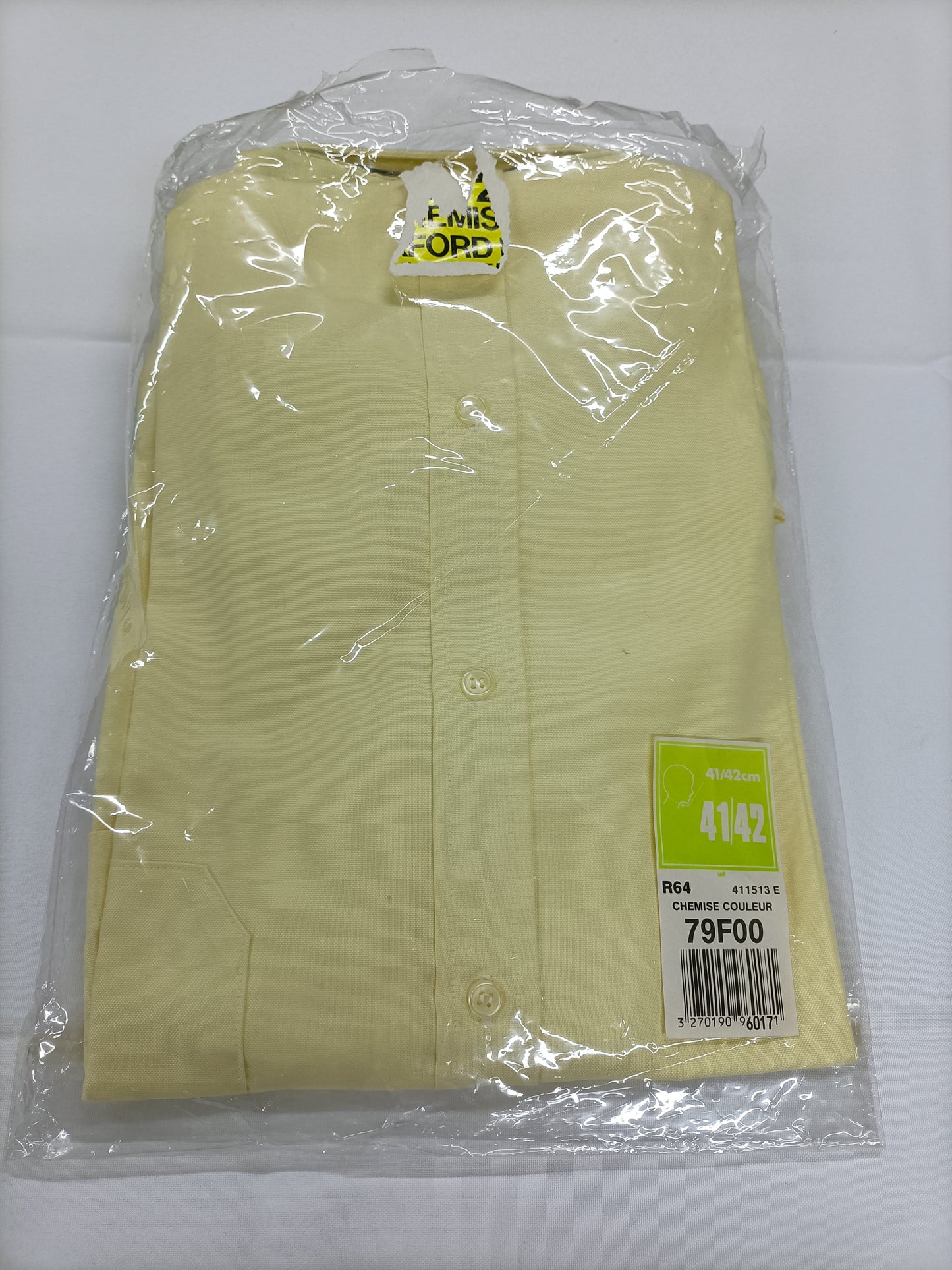 Chemise Galle Face Club jaune pastel Taille 41/42 (L)