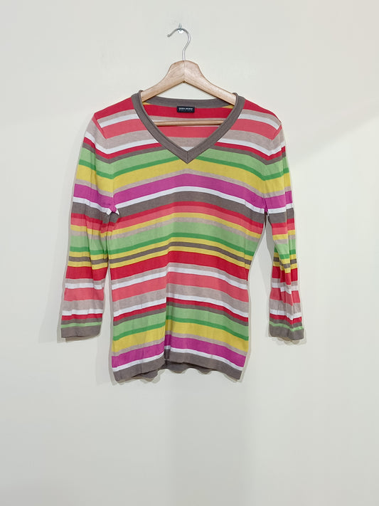 Pull fin Gerry Weber manches 3/4 rayé Taille 38