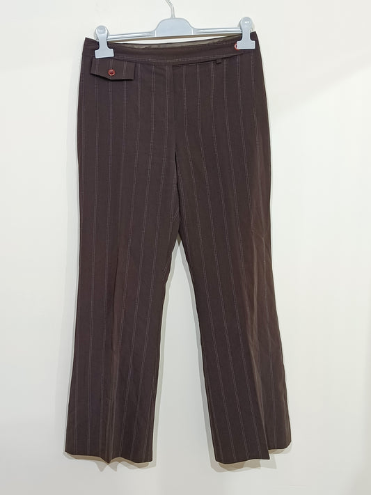 Pantalon Camaïeu marron rayé Taille 40