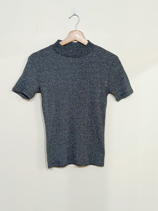 T-shirt gris brillant Taille 34/36