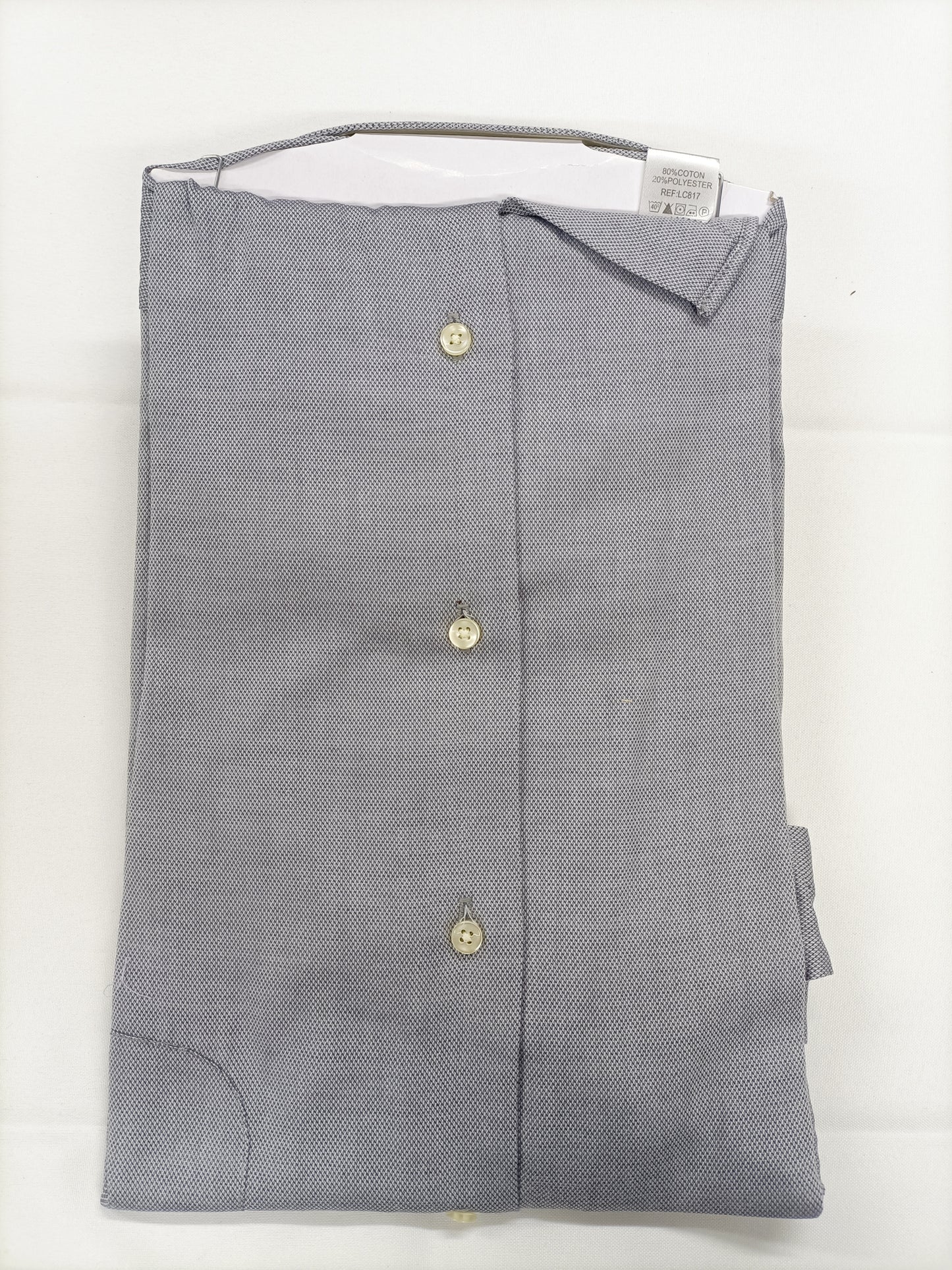 Chemise Yves Dorsey grise classic fit Taille 41/42 (L)