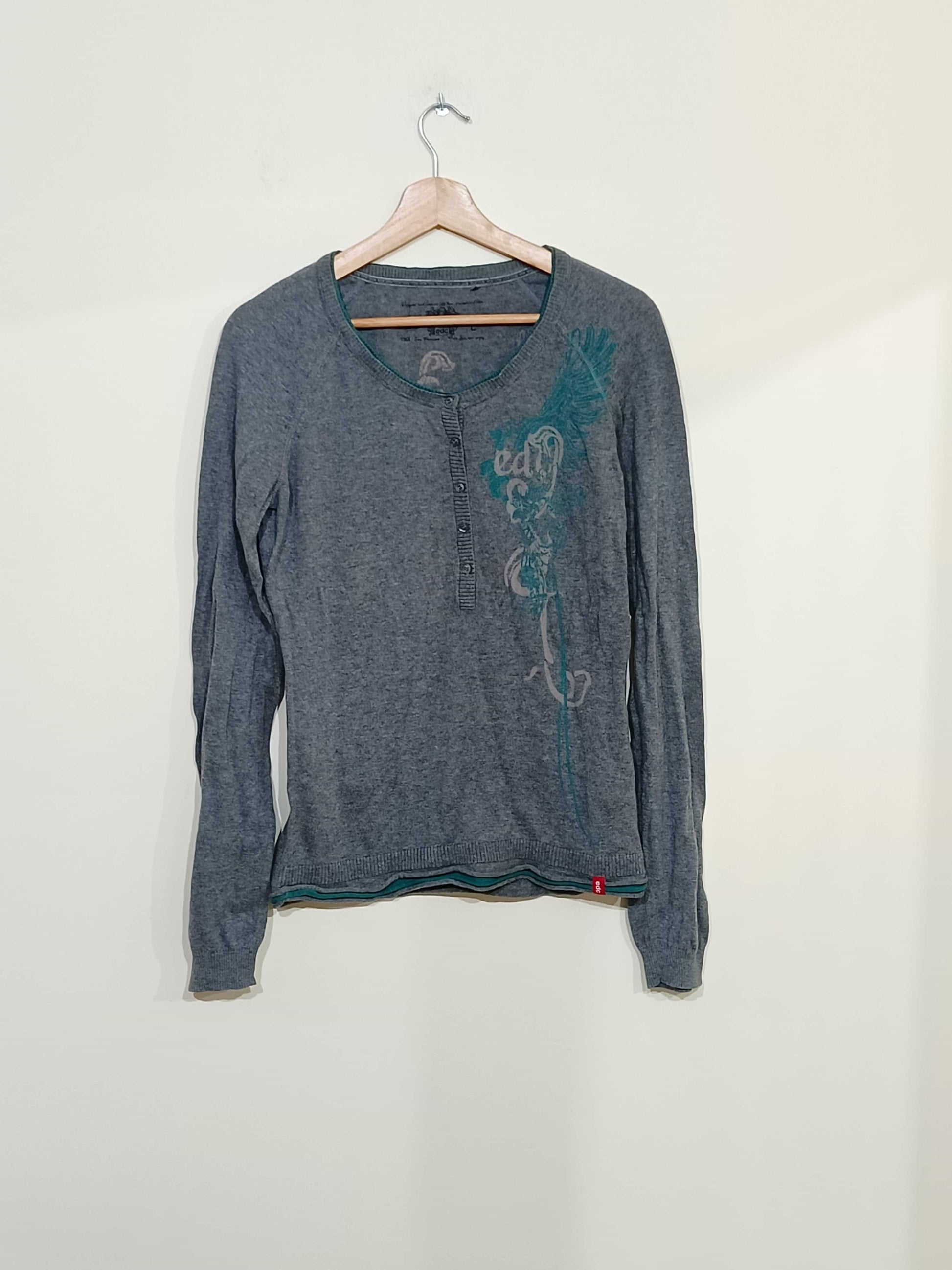 pull-fin-edc-by-esprit-gris-avec-impression-taille-l-la-friperie-d'emilie-pulls-fins-femmes-taille-l-0