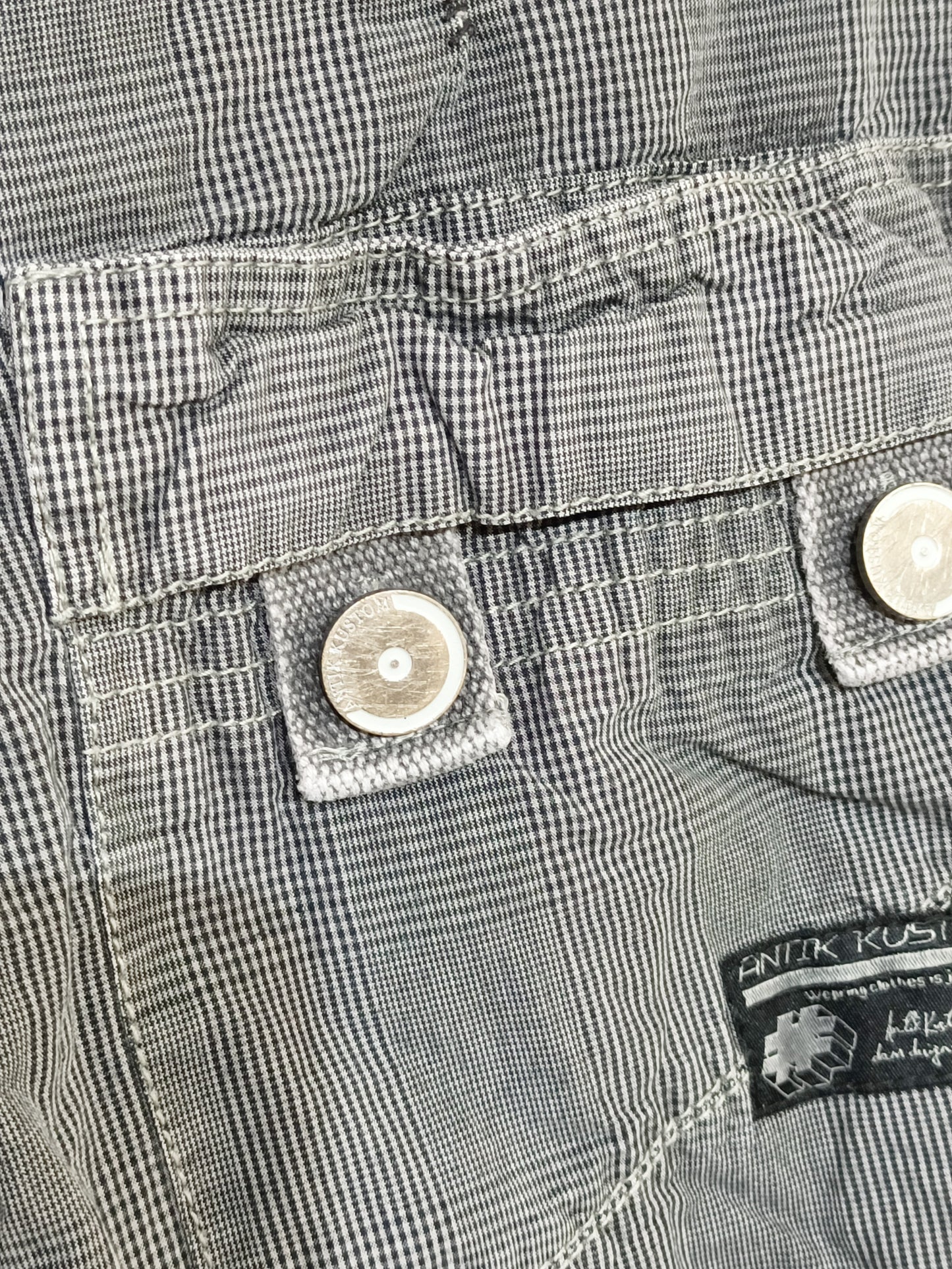 Pantalon Antik Kustom gris à carreaux Taille 36