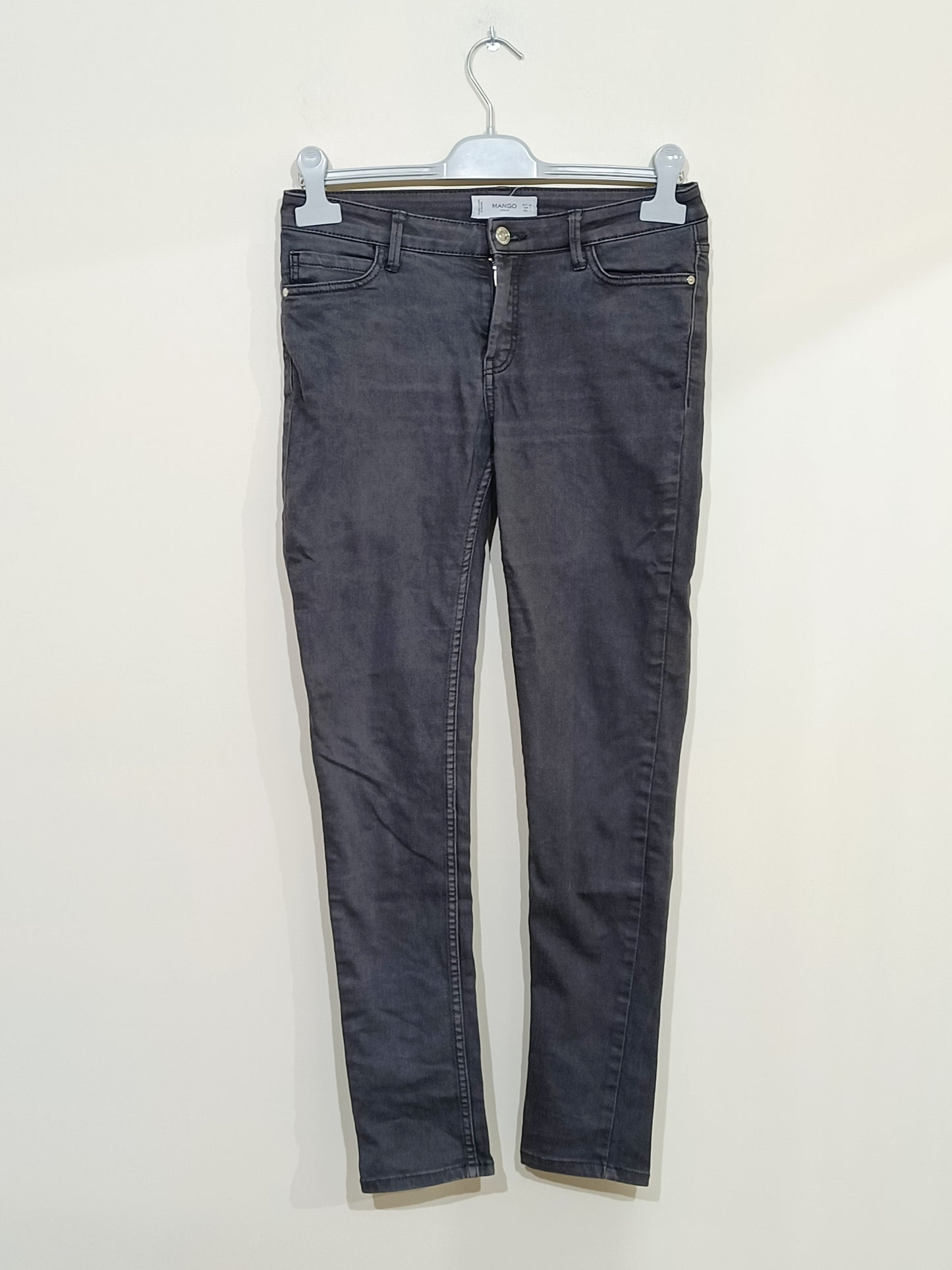 Jeans Mango gris skinny Taille 36