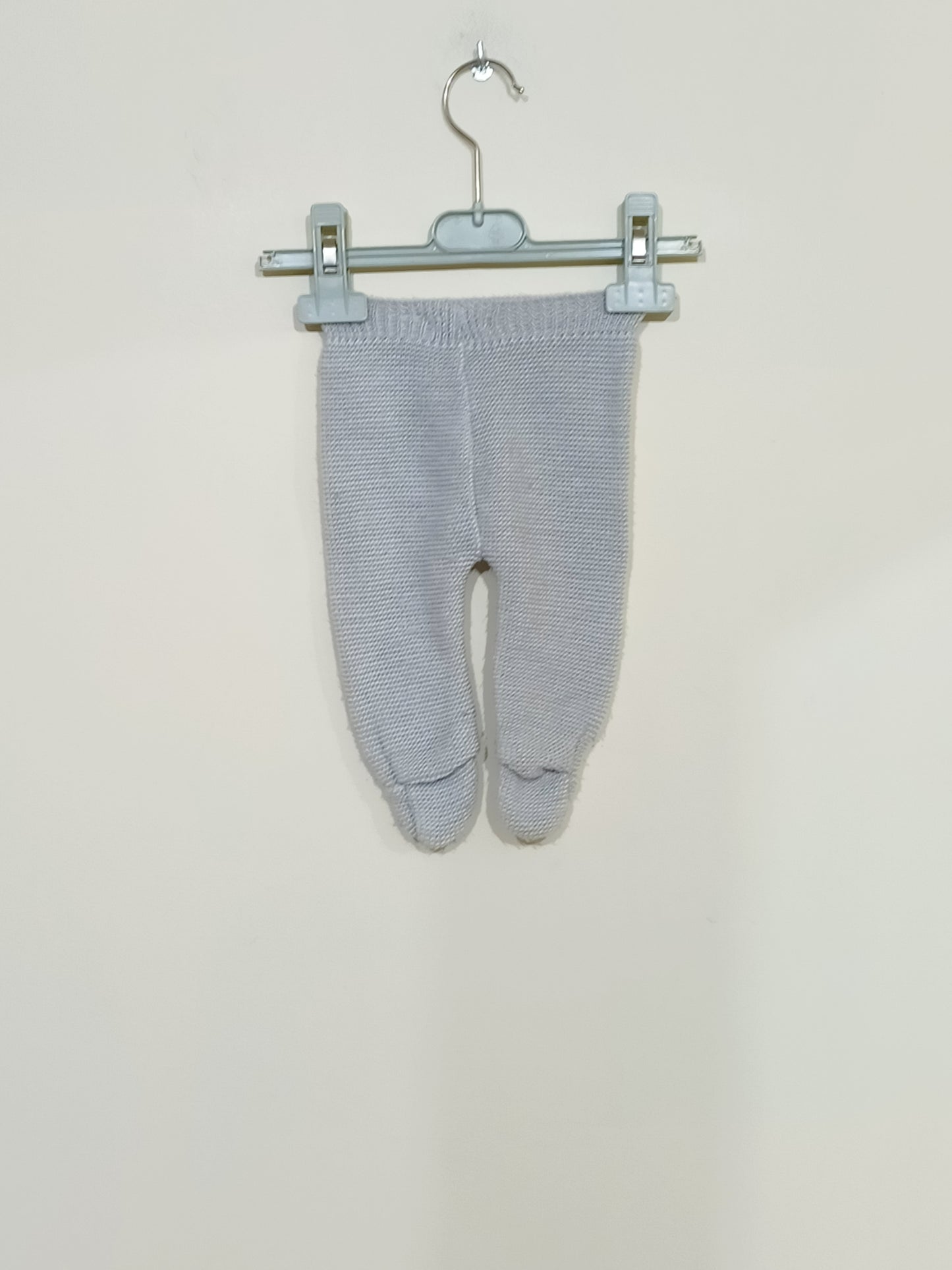 Pantalon avec pieds en maille Bébérêve gris Taille Naissance