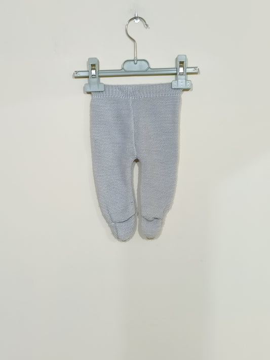 Pantalon avec pieds en maille Bébérêve gris Taille Naissance