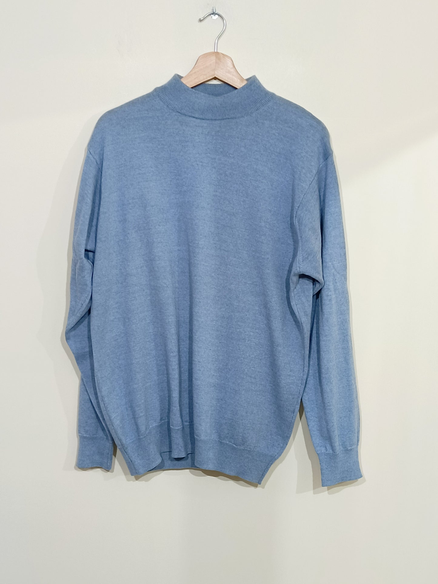 Pull col montant Bayard bleu ciel Taille XXXL