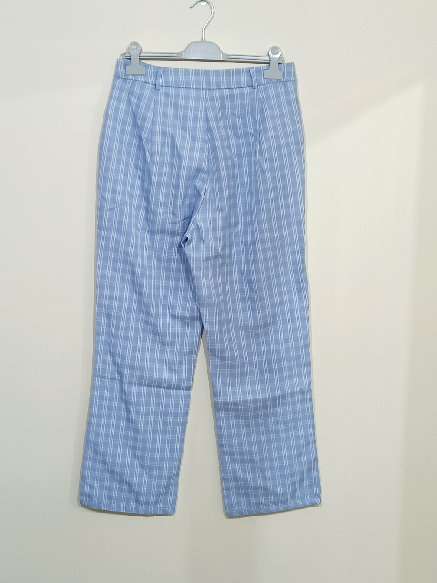 Pantalon Shein bleu clair à carreaux Taille L