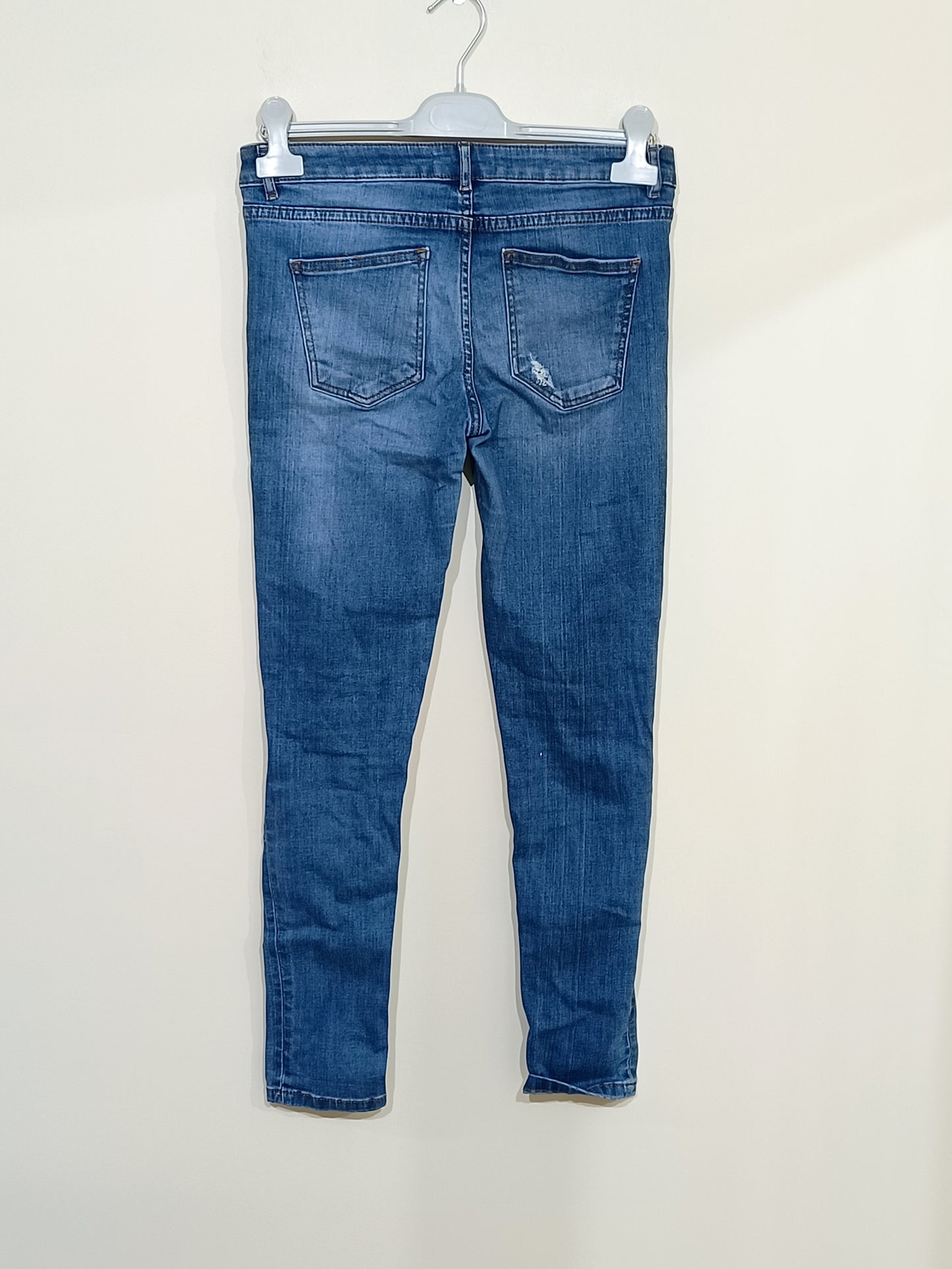 Jeans Pimkie bleu délavé effet usé skinny Taille 38