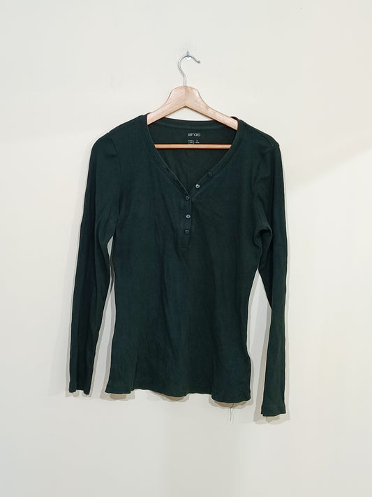 T-shirt manches longues Esmara vert foncé Taille L