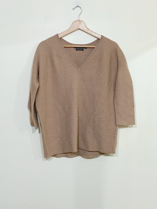 Pull Monoprix beige manches 3/4 Taille S/M