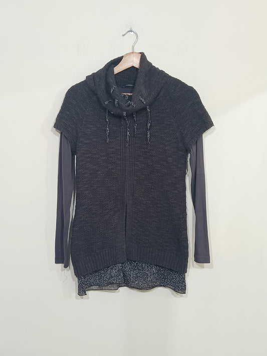 Pull fantaisie avec col Mado et les Autres marron Taille S