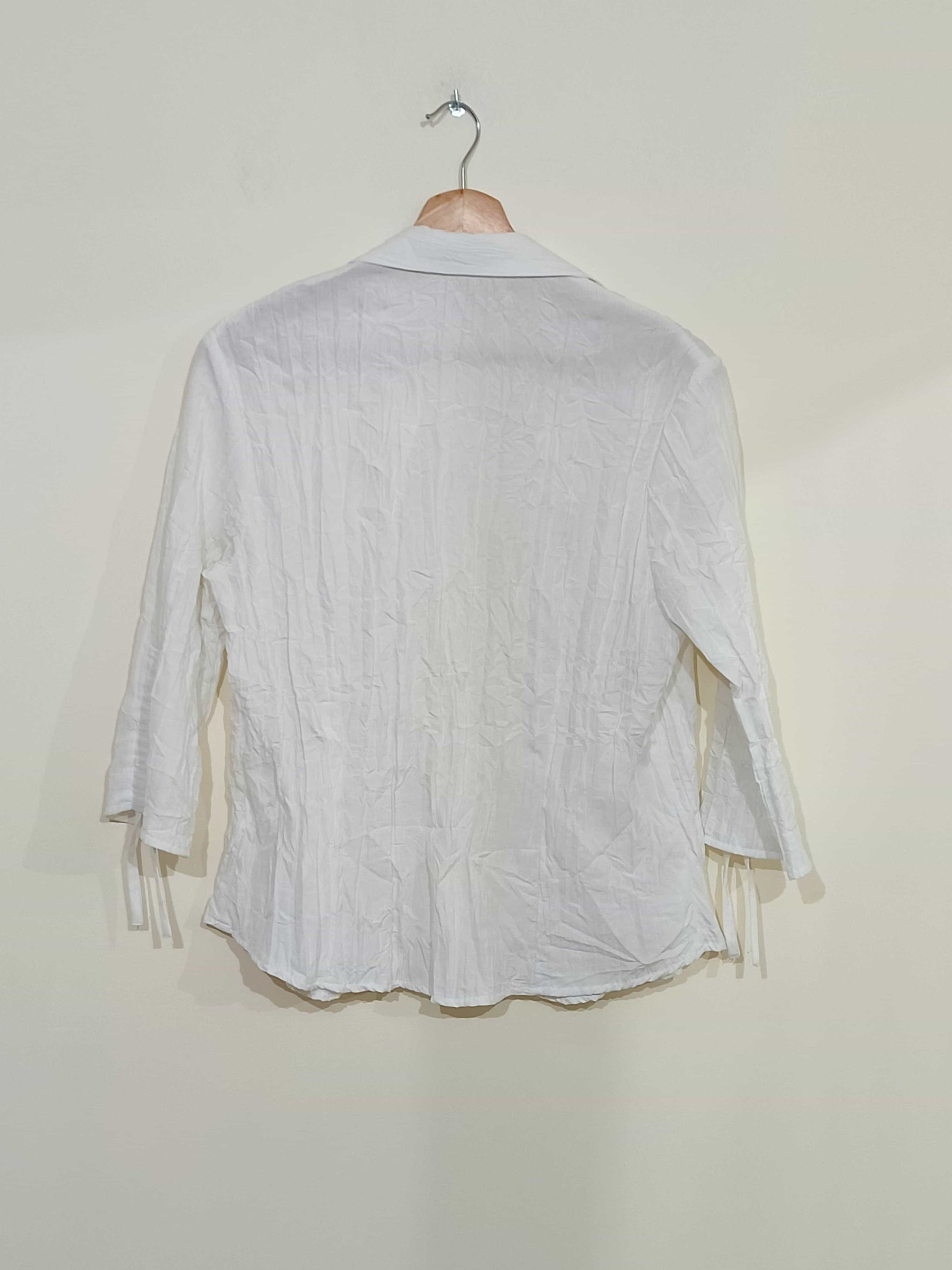 chemise-patrice-bréal-blanche-manches-3/4-effet-froissée-taille-44-la-friperie-d'emilie-chemises-femmes-taille-44-1