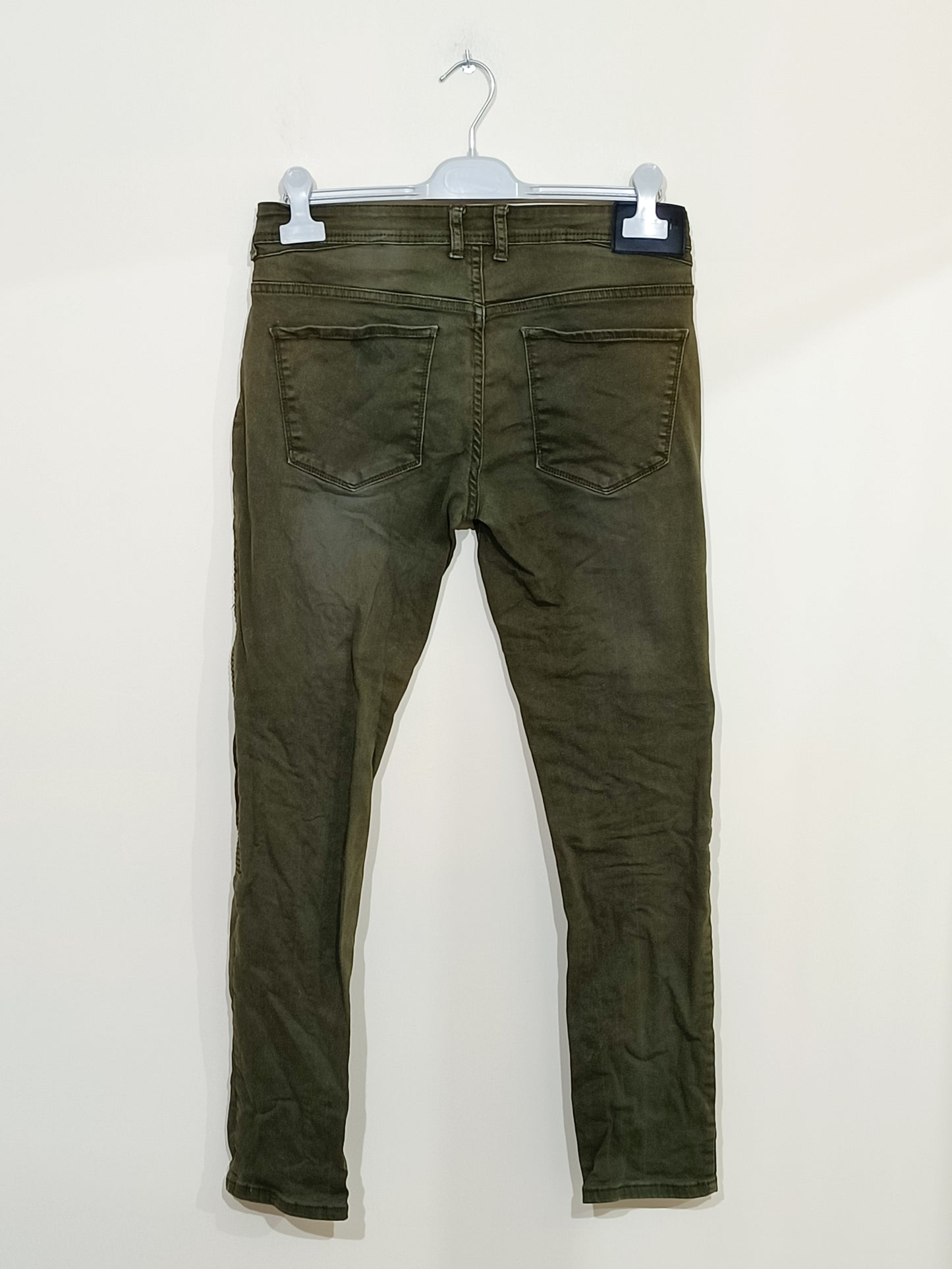 Jeans John H kaki délavé Taille 40