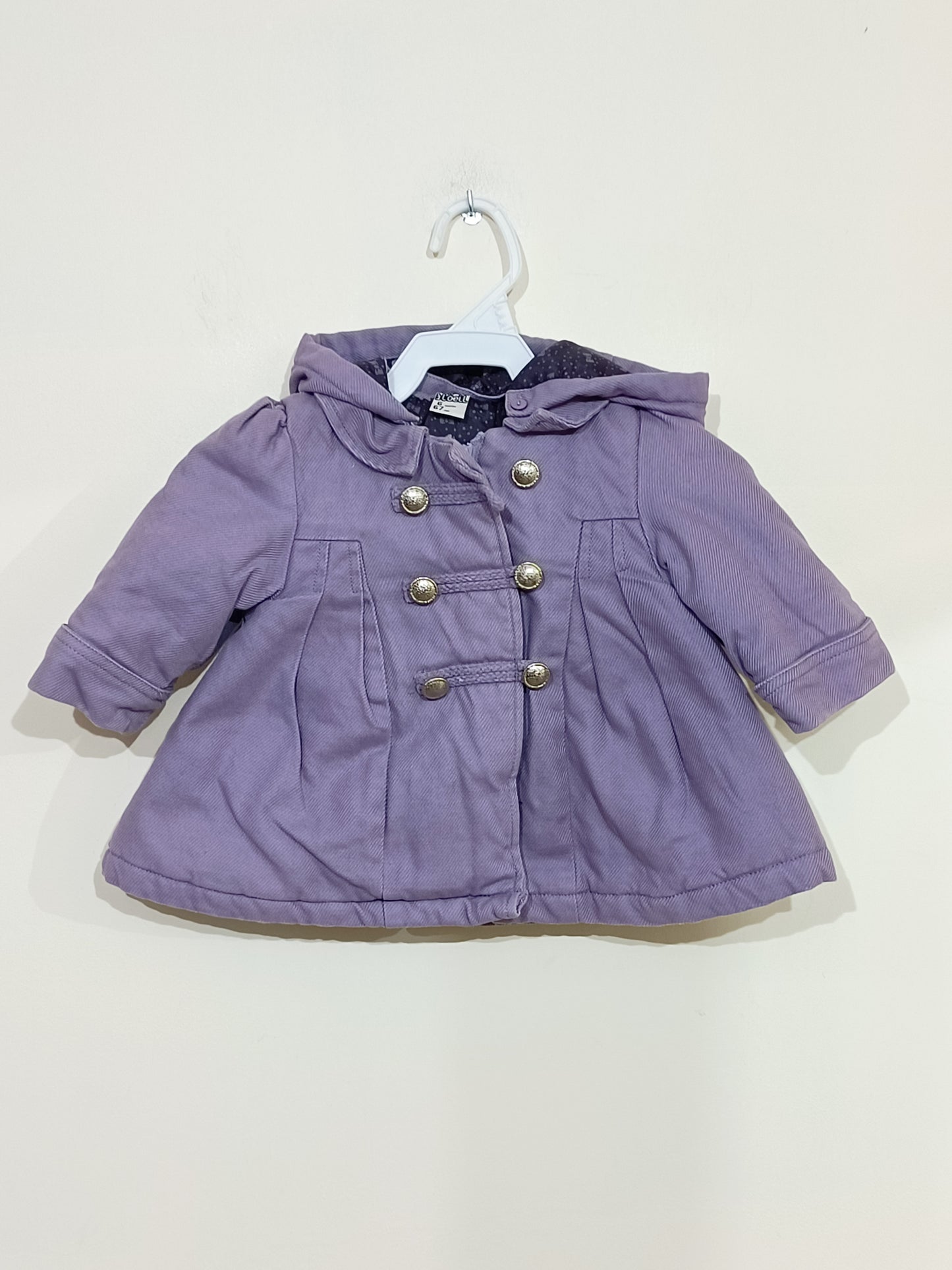 Manteau Tape à l'Œil violet avec capuche Taille 6 Mois