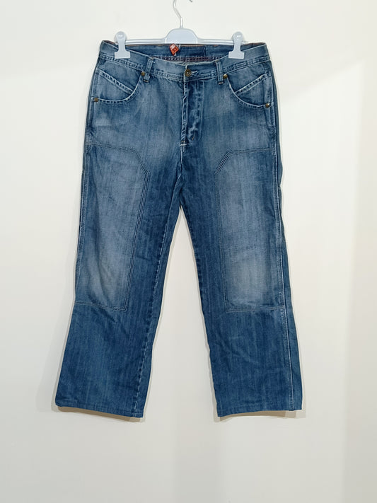 Jeans Track bleu délavé Taille 46