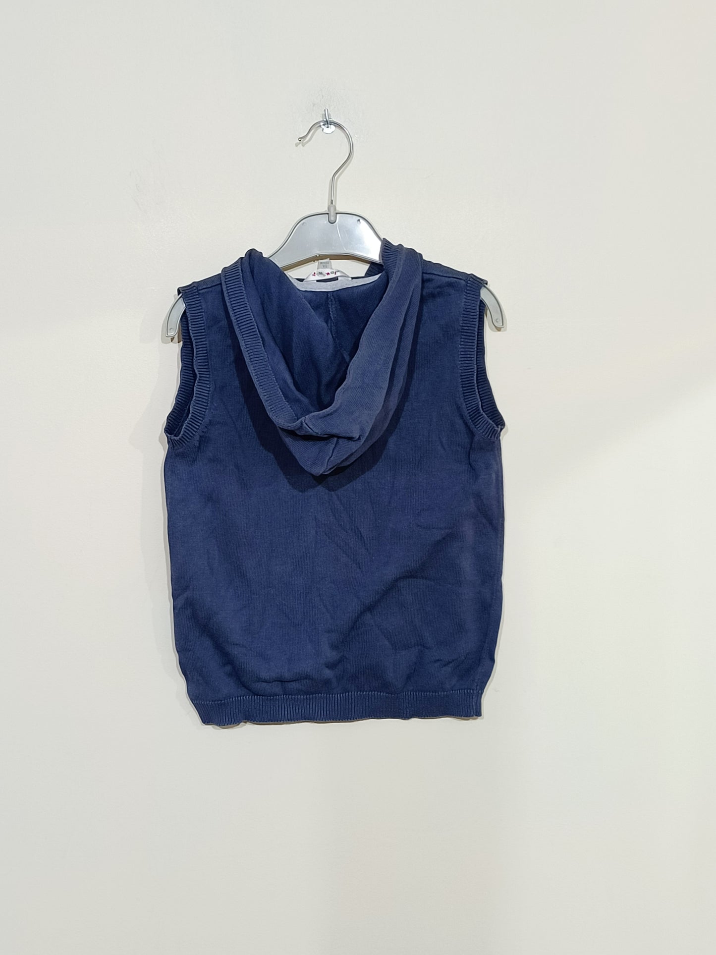 Pull sans manche Kidkanaï bleu avec capuche Taille 5 Ans