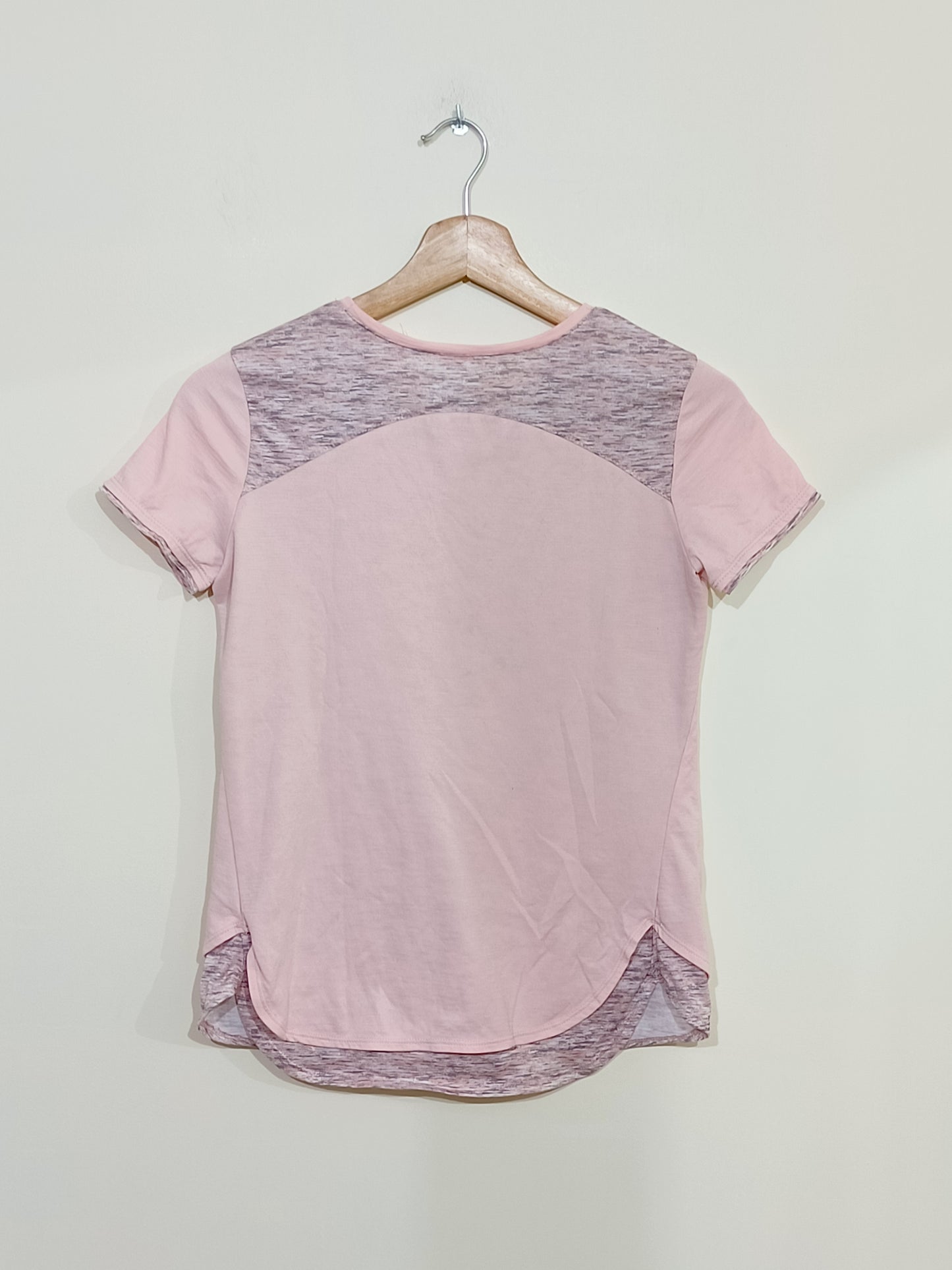 T-shirt Domyos rose et gris Taille 12-13 Ans