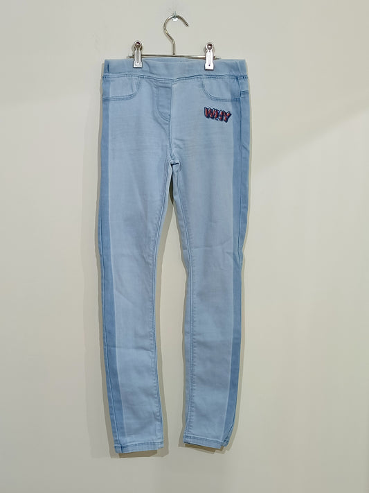 Jegging Tape à l'Œil bleu clair Taille 12 Ans