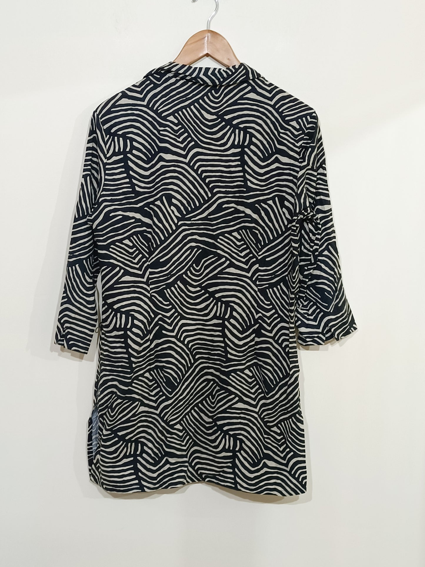 Robe chemise Marks & Spencer noire zébrée beige Taille XL
