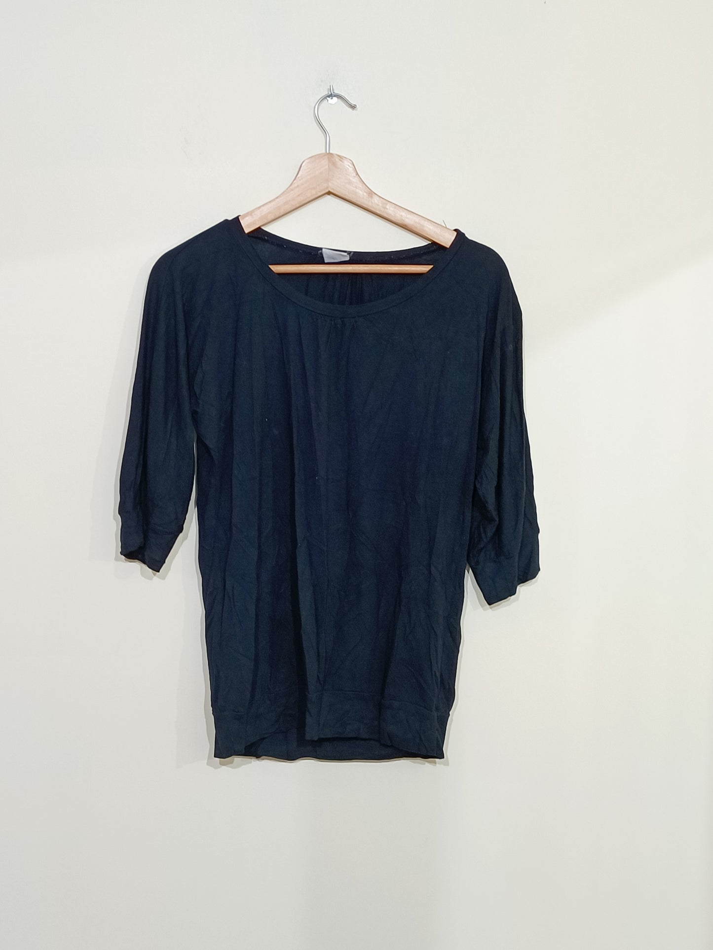 T-shirt manches 3/4 noir Taille M