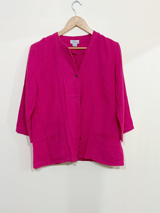 Veste fine manches 3/4 Atlas for Women fuchsia Taille 42/44