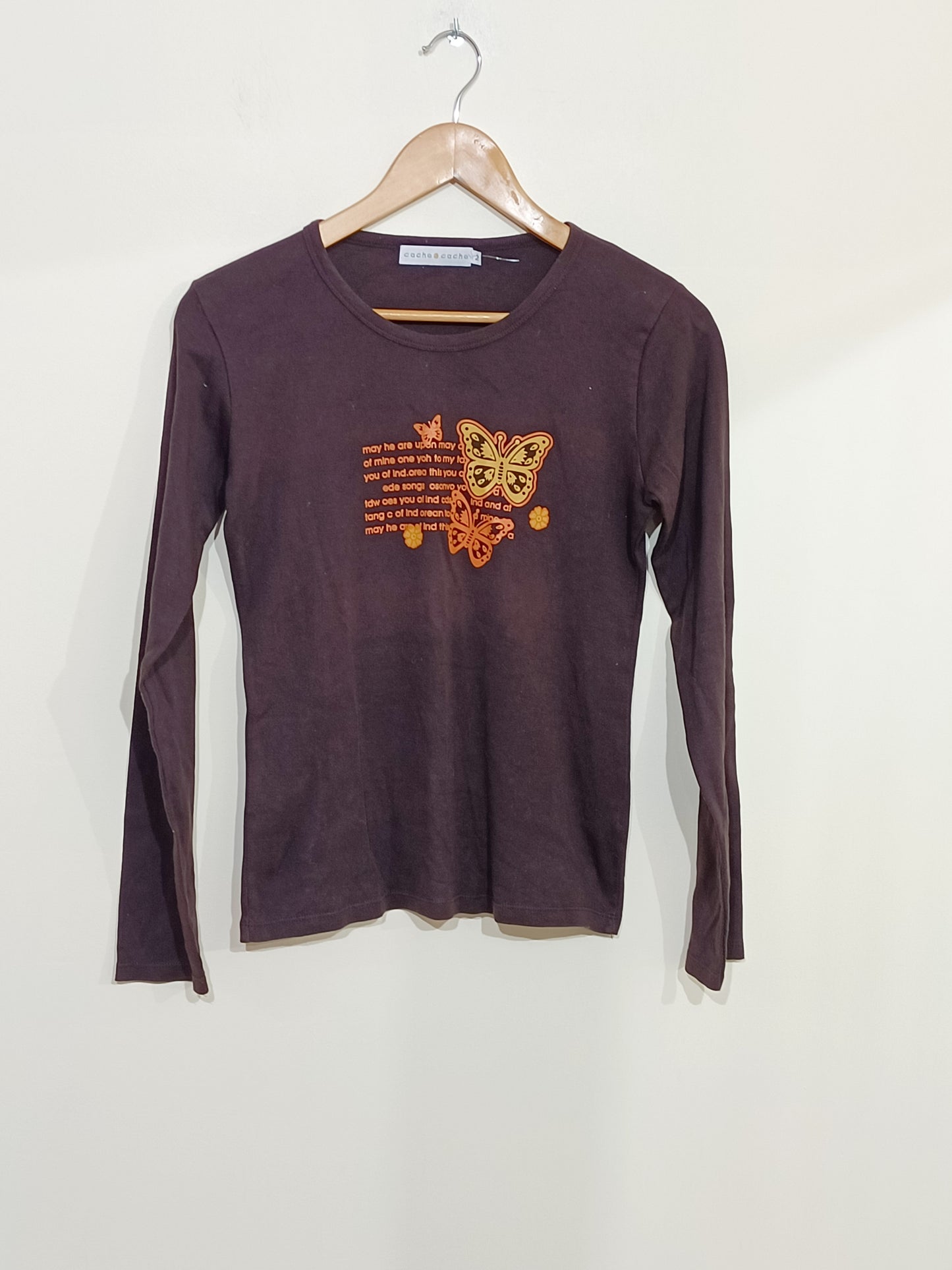 T-shirt manches longues Cache-Cache marron Taille M
