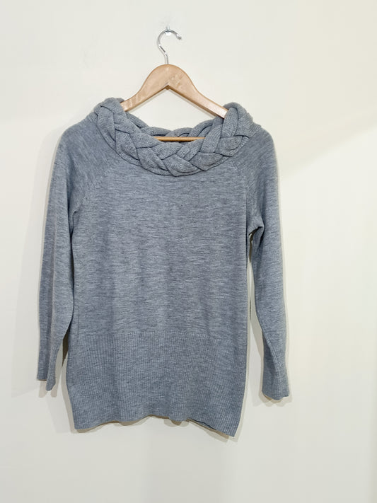 Pull Rainbow gris avec col tressé Taille 40/42