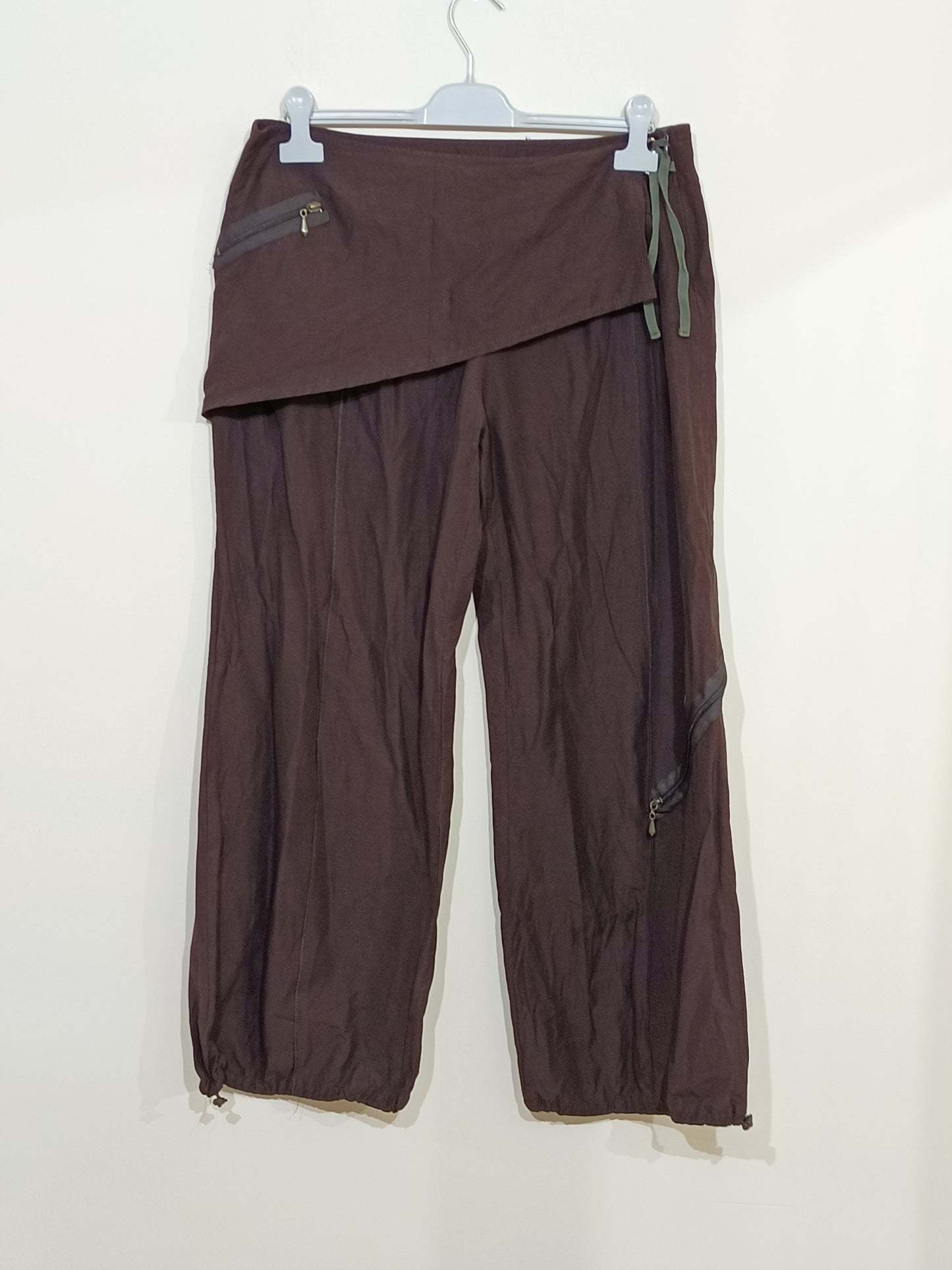 Pantalon Lili Mercredi jambes larges marron Taille 42