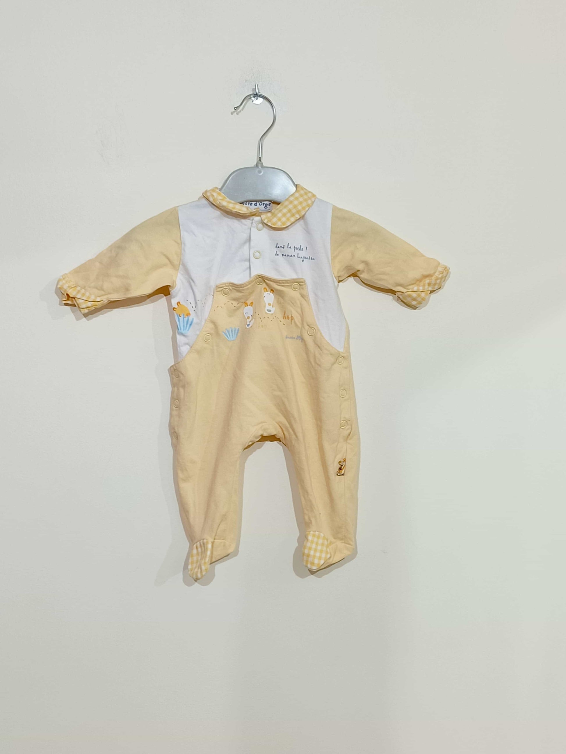 pyjama-fin-sucre-d'orge-blanc-et-jaune-taille-naissance-la-friperie-d'emilie-pyjamas-garçons-naissance-0