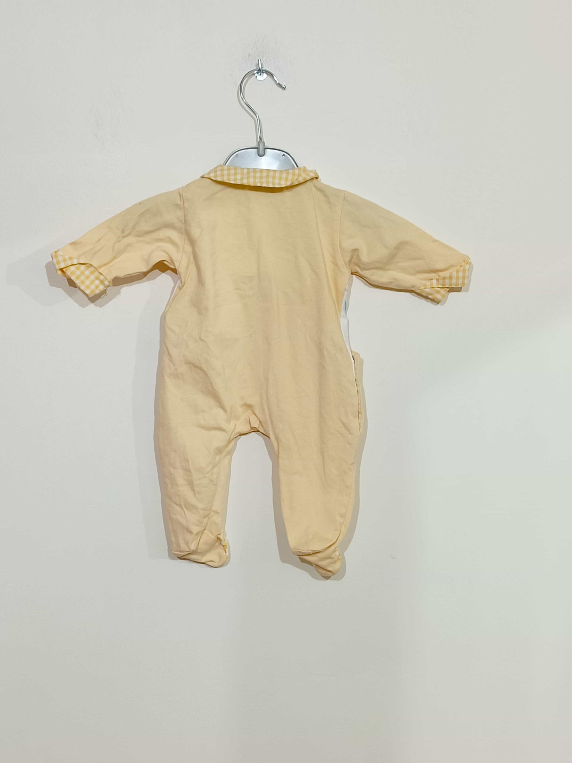 pyjama-fin-sucre-d'orge-blanc-et-jaune-taille-naissance-la-friperie-d'emilie-pyjamas-garçons-naissance-1