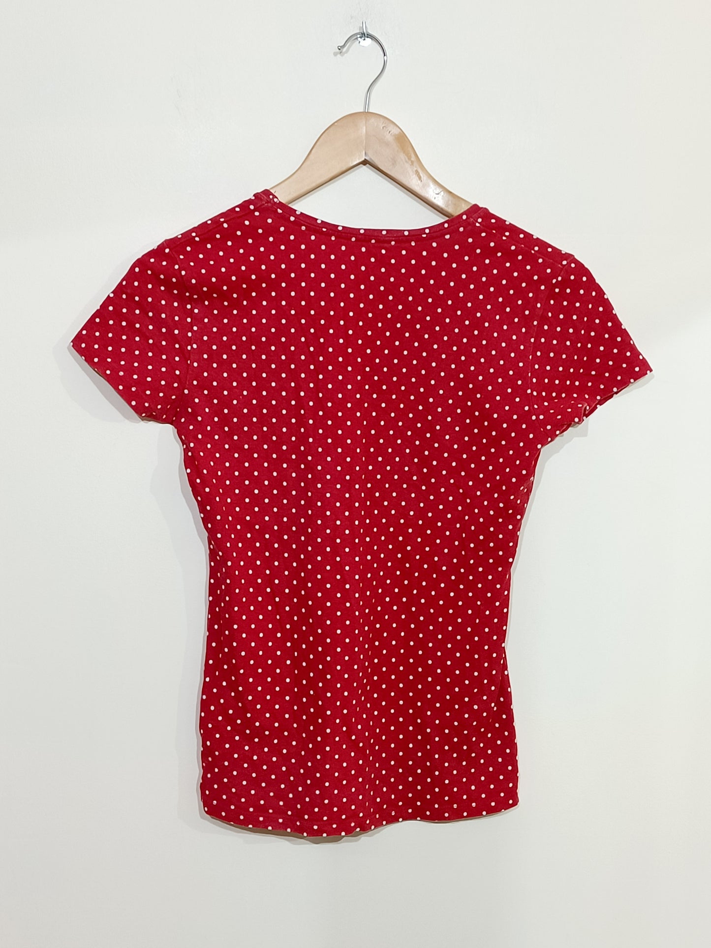 T-shirt Yessica rouge à pois Taille S